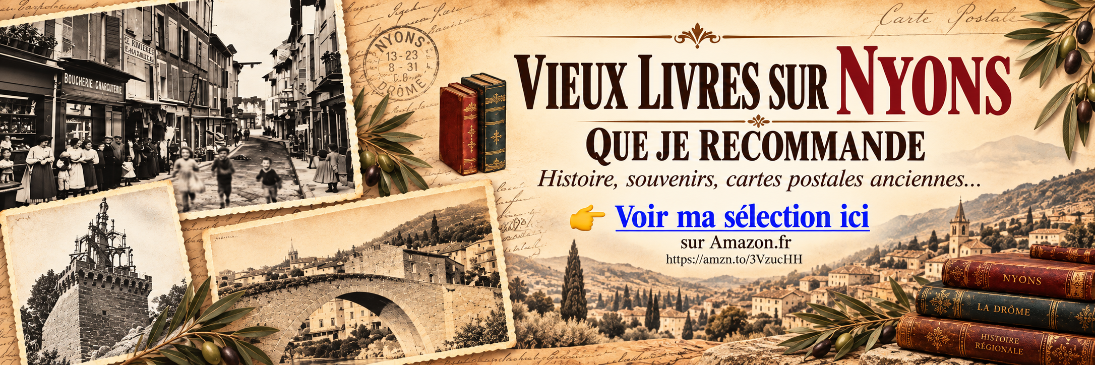 Voir ma sélection de vieux livres sur Nyons